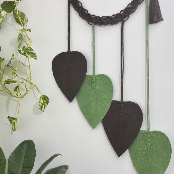 دیوارکوب اویز مکرومه لوزی طرح نارنیا