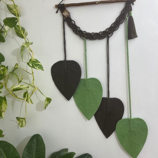 دیوارکوب اویز مکرومه لوزی طرح نارنیا