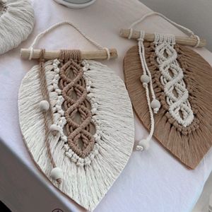 اویز دو برگ مکرومه مدل رونیکا