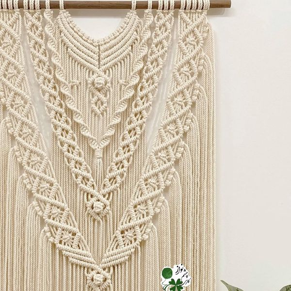 دیوارکوب مکرومه بافی طرح آبشارسبز