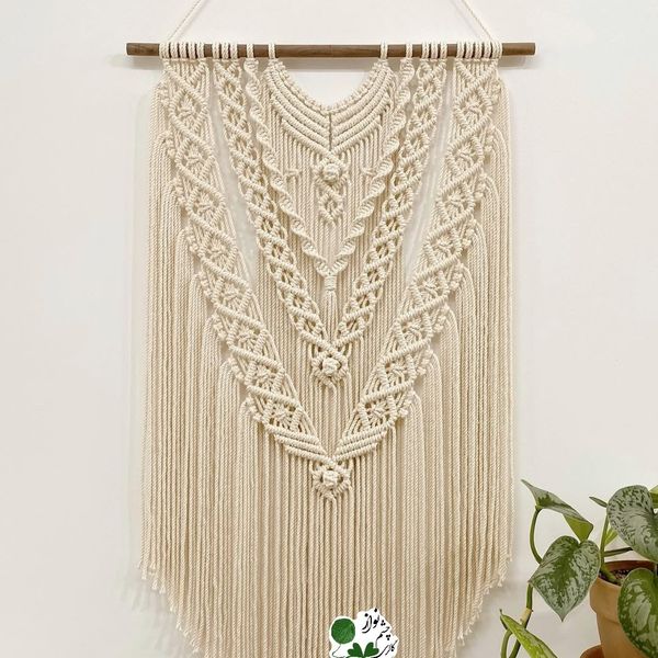 دیوارکوب مکرومه بافی طرح آبشارسبز