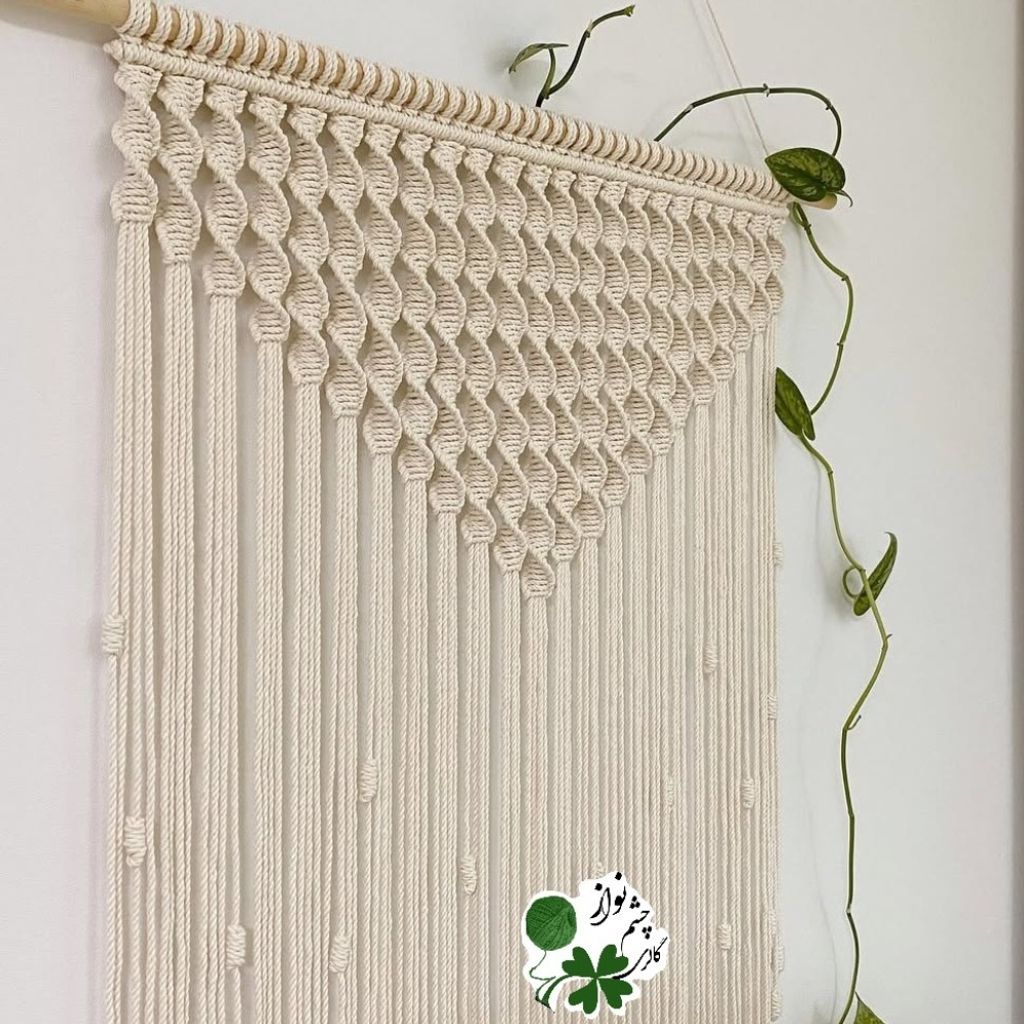 فروش اینترنتی دیوارکوب مکرومه بافی طرح آبشار چشم نواز