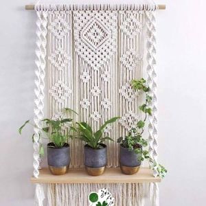 فروش اینترنتی شلف دیوارکوب مکرومه بافی