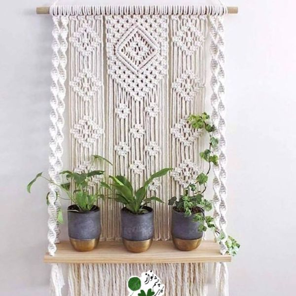 دیوارکوب شلف مکرومه بافی