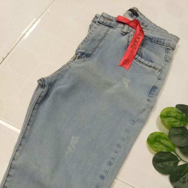 شلوار لی مام فیت دخترانه shl6ry