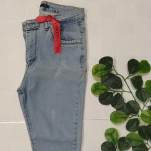 شلوار لی مام فیت دخترانه shl6ry