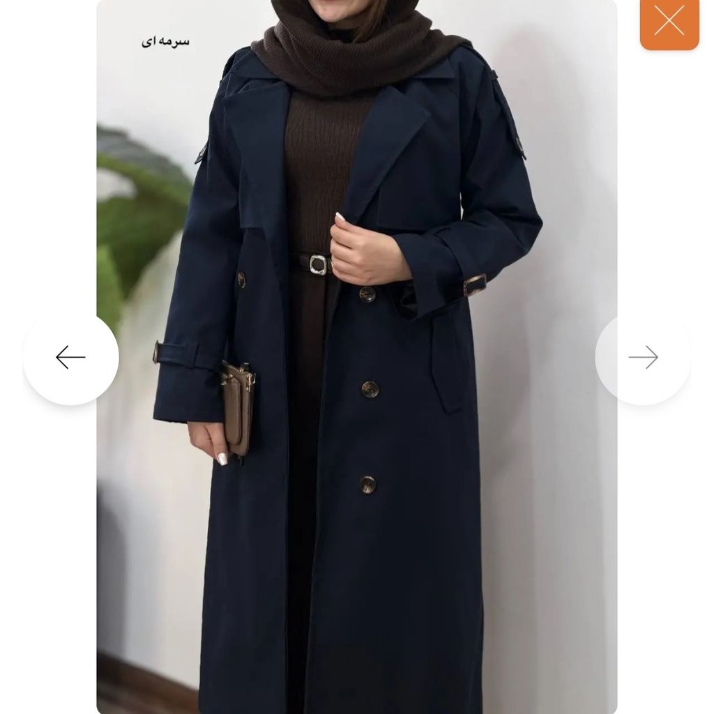 خرید اینترنتی ترنچ کت بلند آستردار نورا 1