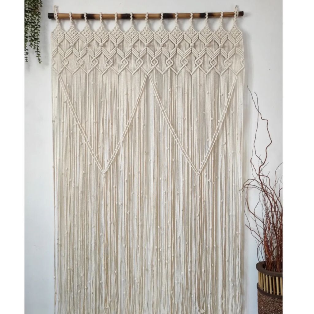 فروش اینترنتی پرده مکرومه بافی مدرن ارت بیوتی پربافت