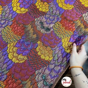 خرید اینترنتی پارچه ژاکارد طاووسی