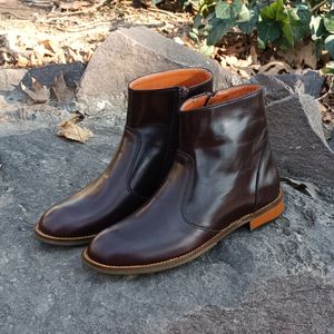 مشخصات نیم بوت زنانه چرم طبیعی مدل ناتالی کلاسیک قهوه ای