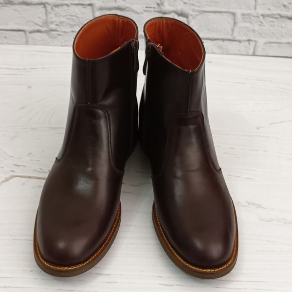 نیم بوت زنانه چرم طبیعی مدل ناتالی کلاسیک قهوه ای