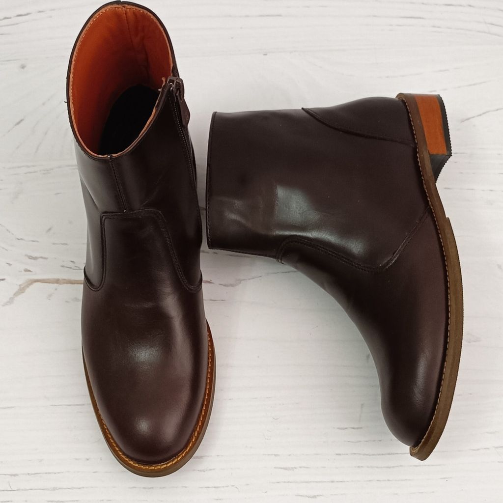 قیمت نیم بوت زنانه چرم طبیعی مدل ناتالی کلاسیک قهوه ای