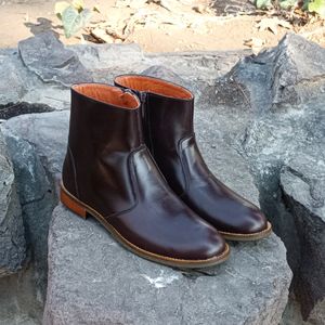 قیمت نیم بوت زنانه چرم طبیعی مدل ناتالی کلاسیک قهوه ای