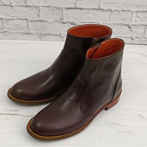 فروش اینترنتی نیم بوت زنانه چرم طبیعی مدل ناتالی کلاسیک قهوه ای