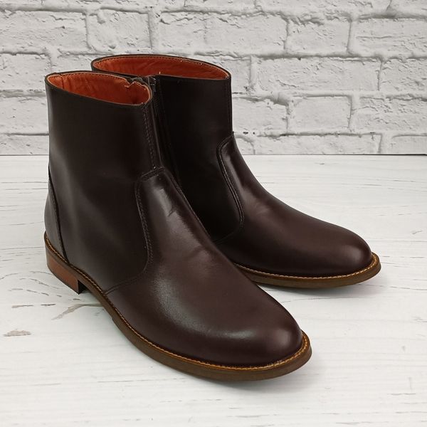 نیم بوت زنانه چرم طبیعی مدل ناتالی کلاسیک قهوه ای