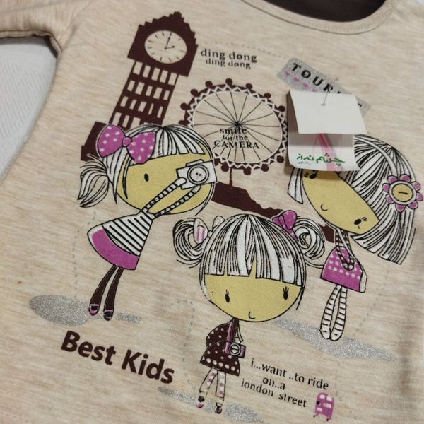 بلوز آستین بلند دخترانه blz6r5