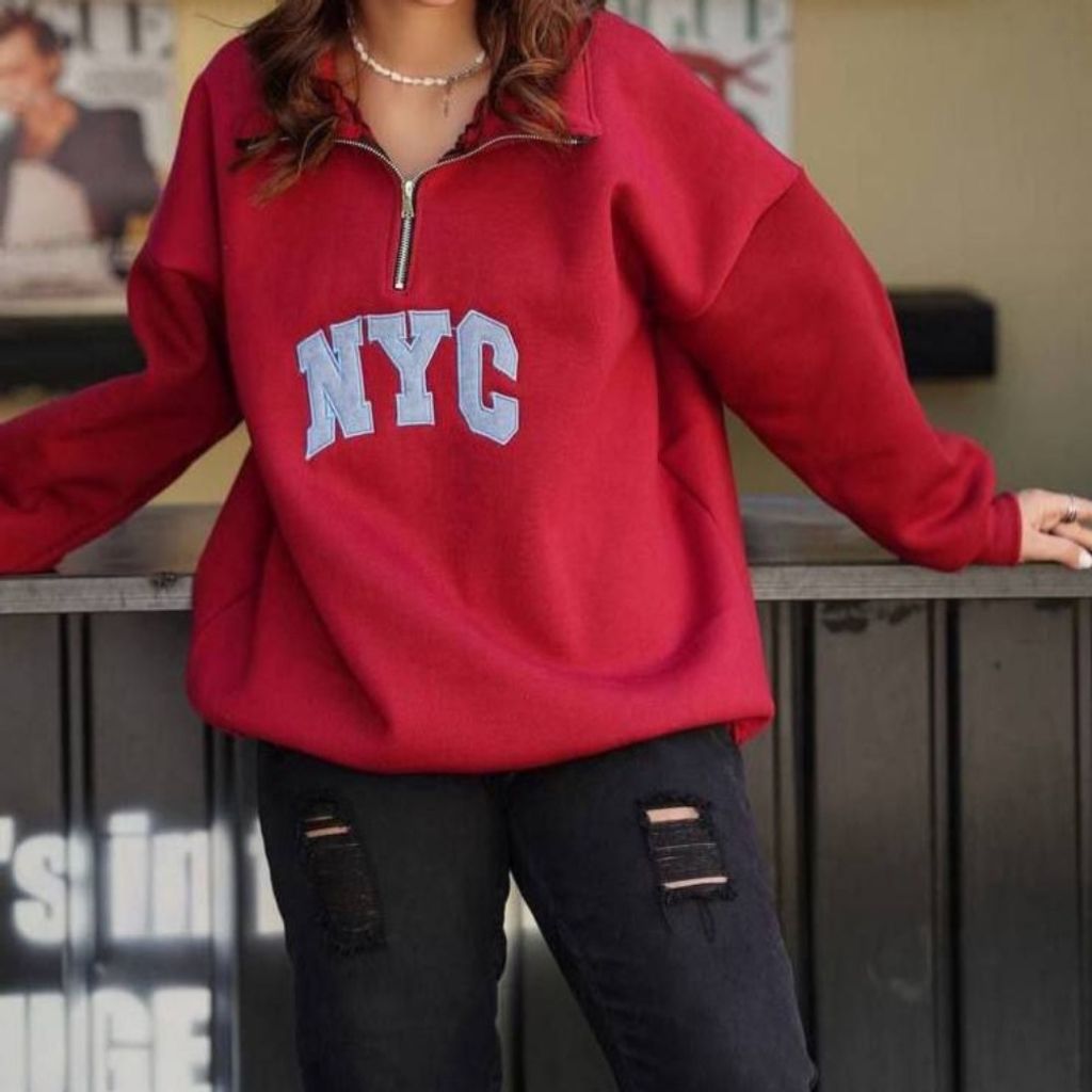 خرید آنلاین دورس نیم زیپ مزونی