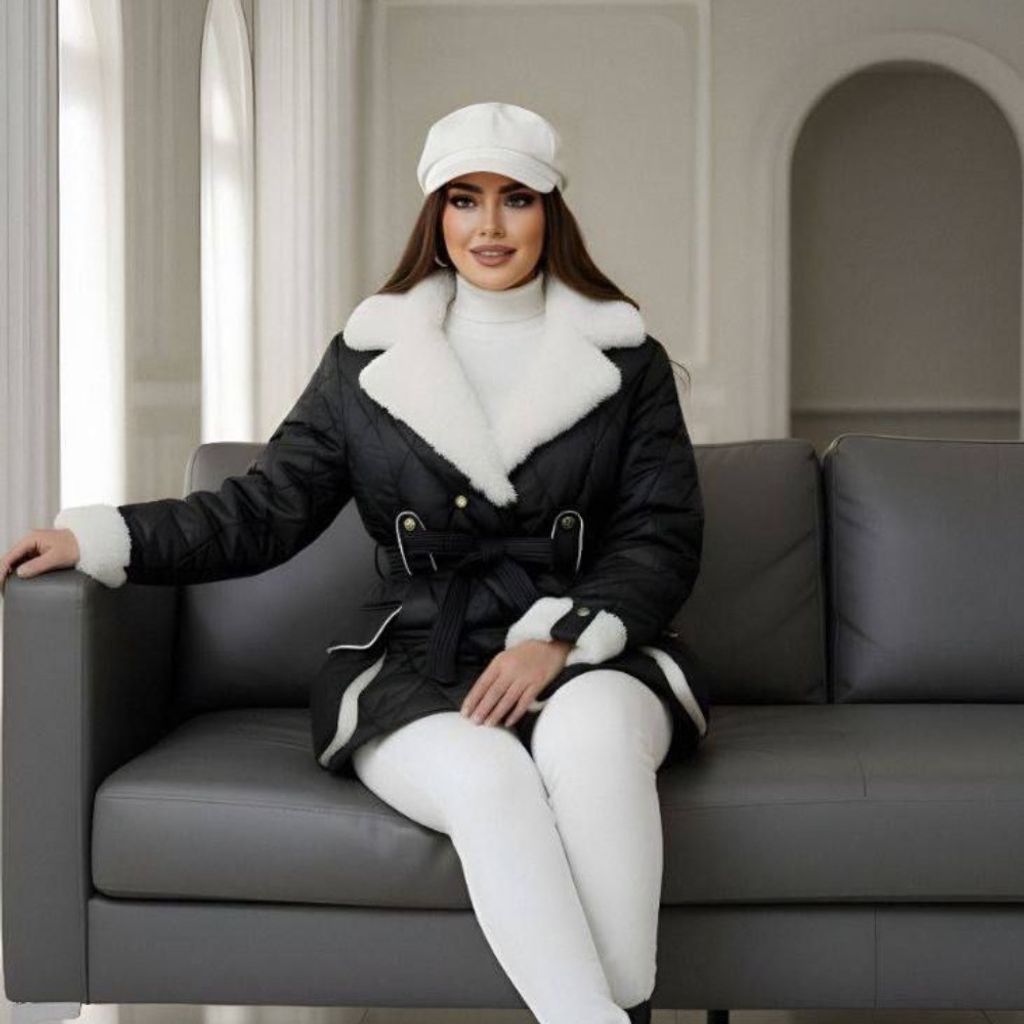 خرید اینترنتی کاپشن مزونی خزدار امپراطور