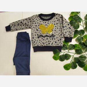 ست بلوز شلوار دخترانه پروانه ای st73