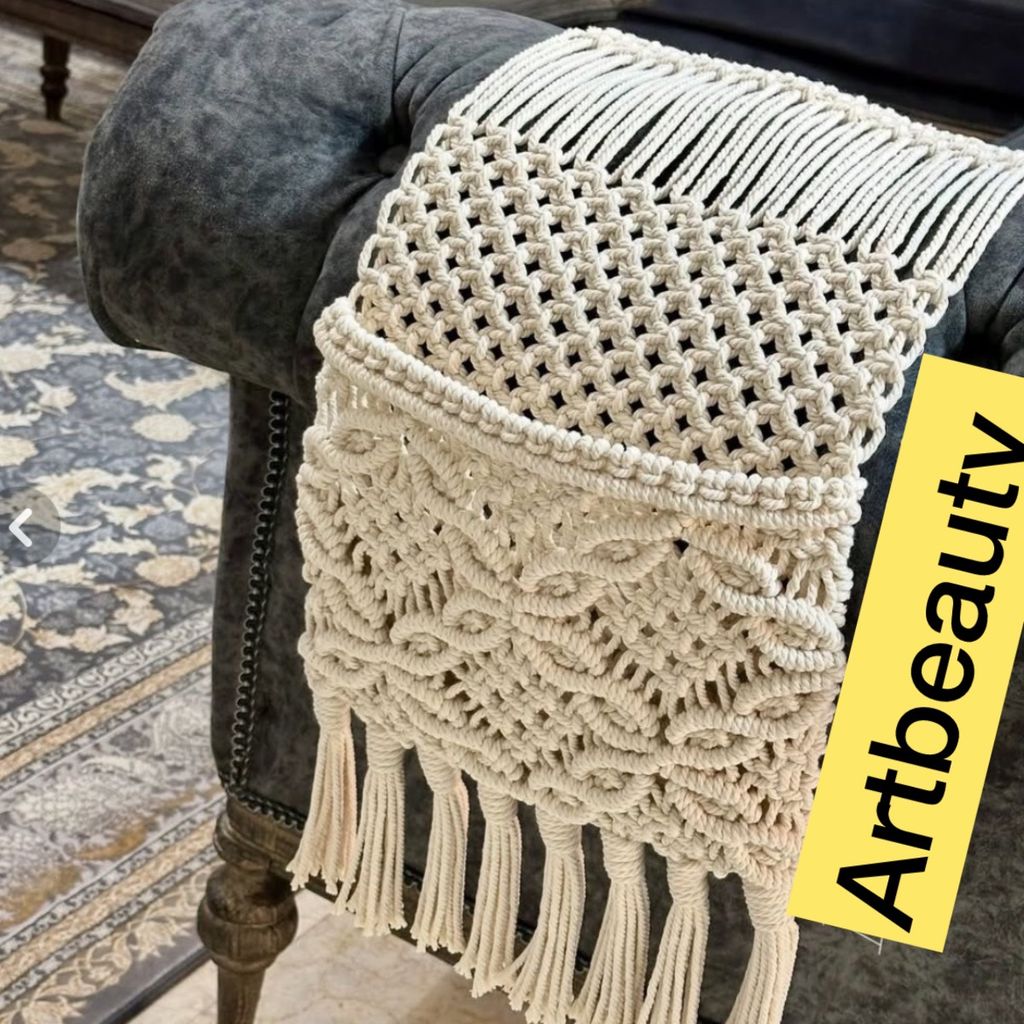 خرید اینترنتی نگهدارنده کتاب مکرومه دسته مبلی