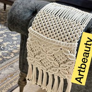 نگهدارنده کتاب مکرومه دسته مبلی