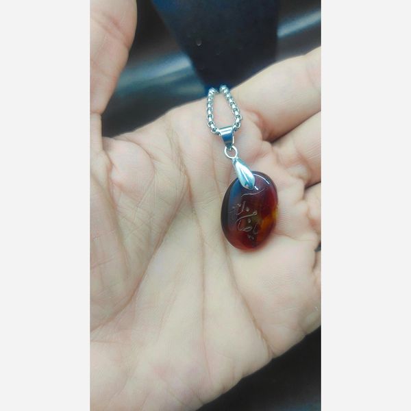 گردنبند سنگ پلاک عقیق خراسانی