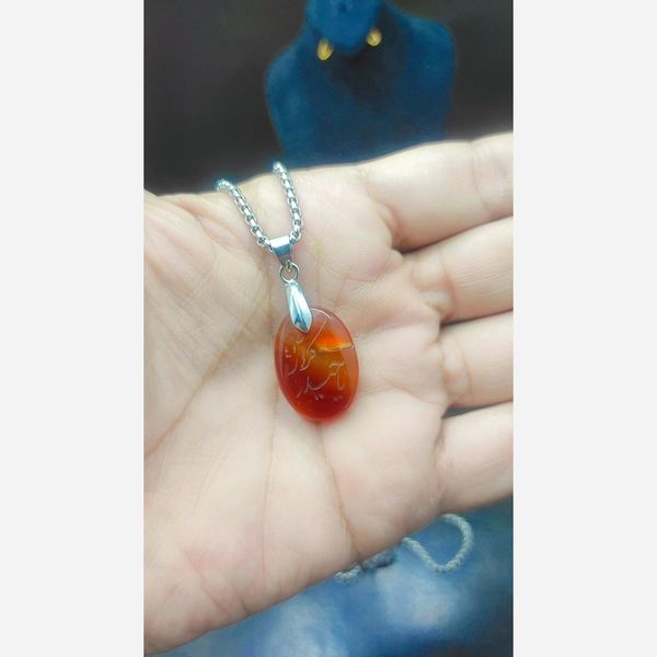 گردنبند سنگ پلاک عقیق خراسانی