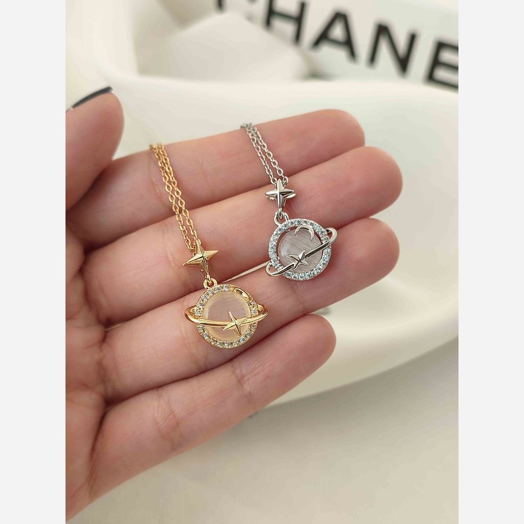 قیمت ارزان گردنبند زحل زنانه