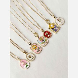 خرید اینترنتی گردنبند مینا کاری 