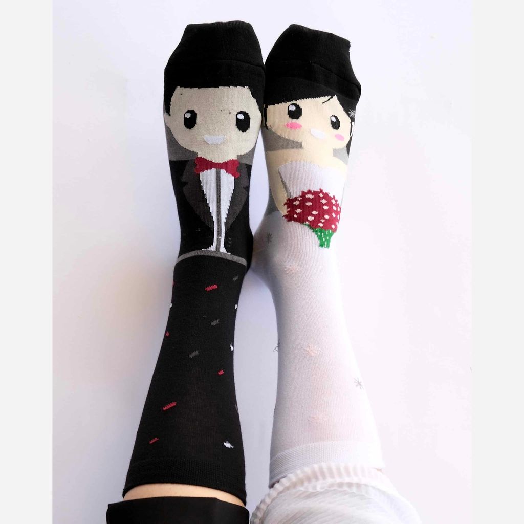 خرید انلاین جوراب ساقدار لنگه به لنگه عروس داماد