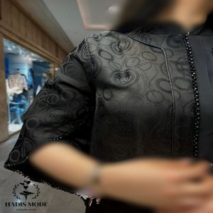 خرید اینترنتی قیمت کت زنانه مجلسی ژاکارد طرح ورساچه