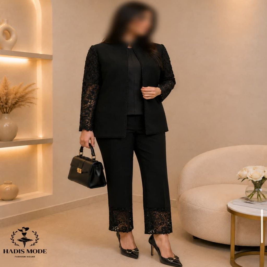 خرید اینترنتی قیمت کت و شلوار مجلسی زنانه کرپ مرویجت رامونا