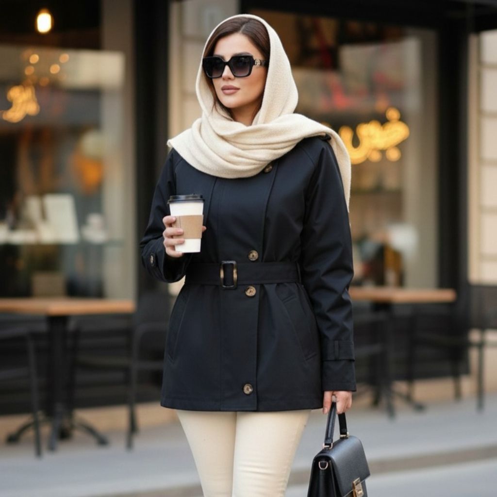 قیمت بارونی آستردار مزونی مدل الین