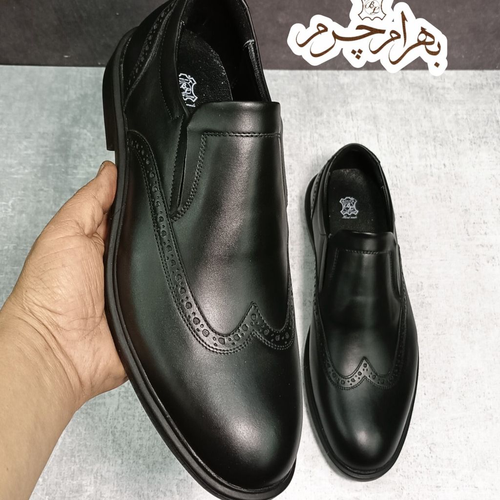 مشخصات کفش مردانه روزمره اداری چرم طبیعی مدل هاوانا
