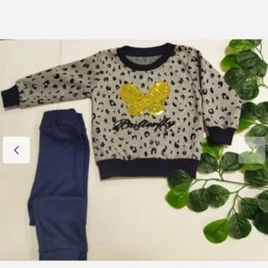 ست بلوز و شلوار دخترانه پروانه ای