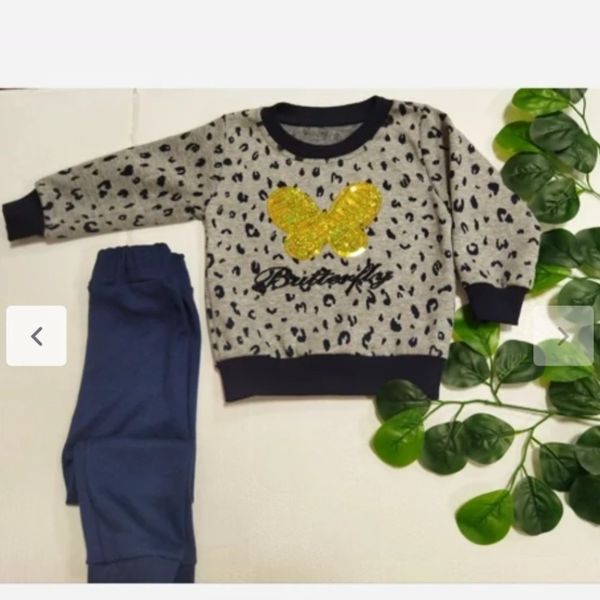 ست بلوز و شلوار دخترانه پروانه ای