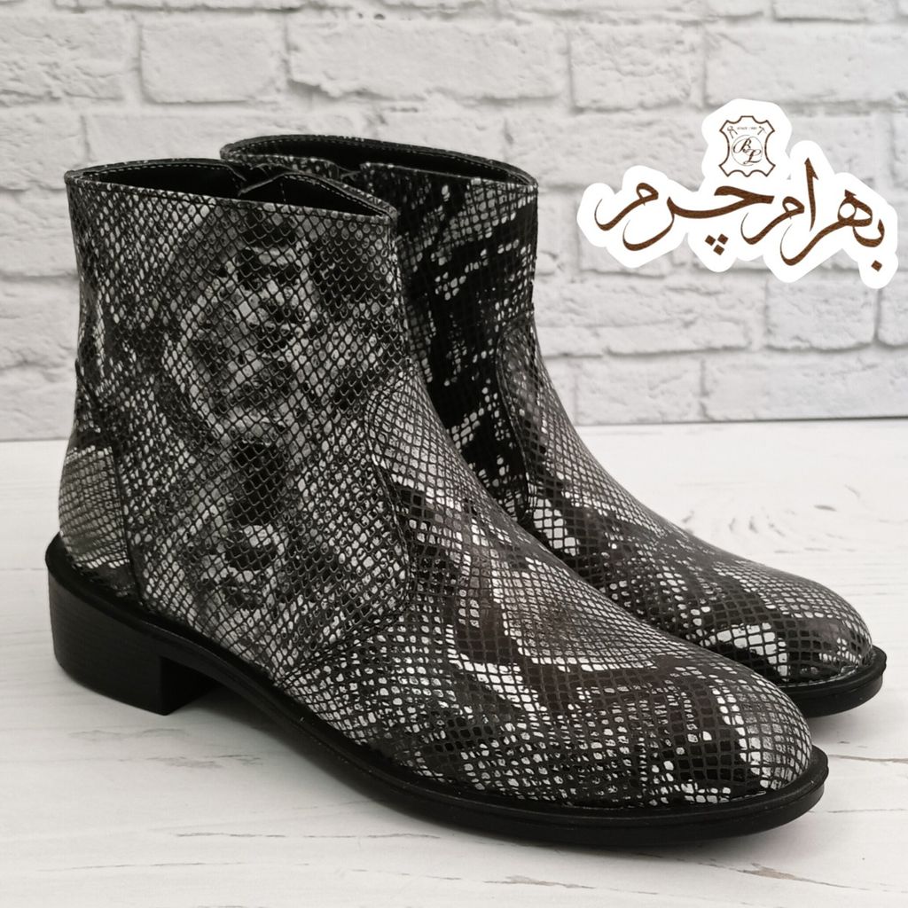 مشخصات نیم بوت زنانه اسپرت چرم طبیعی مدل ناتالی پوست ماری