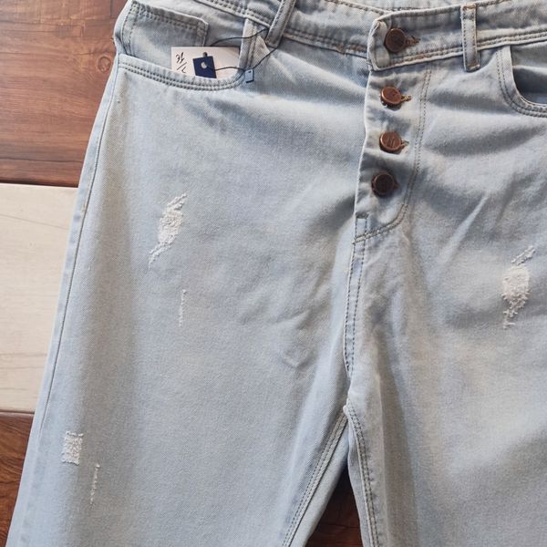 شلوار لی زنانه مام آبی روشن کد roniz