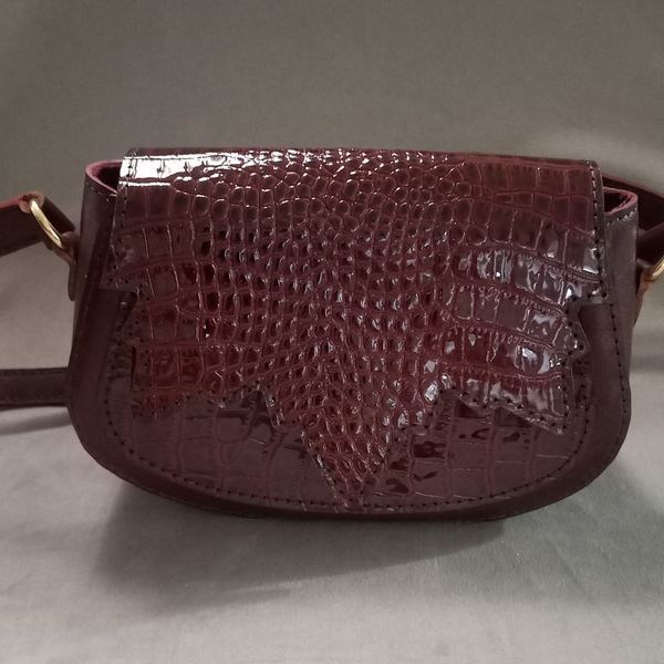 کیف رودوشی چرم مدل برگ