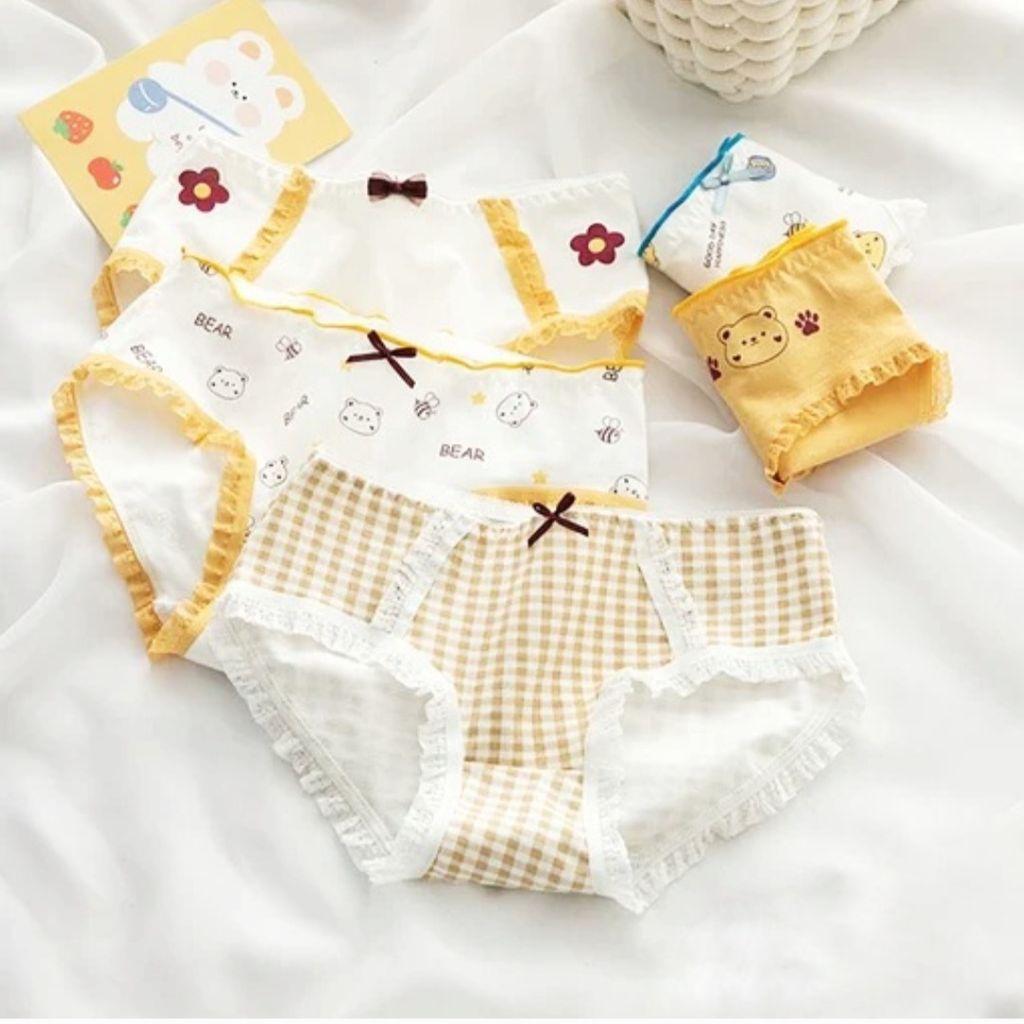 خرید انلاین شورت عروسکی نخی بسته 3 عددی سایز لارج 36 و 38