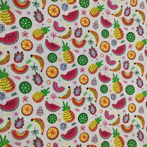 مشخصات پارچه آشپزخانه مدل پلی پنبه طرح میوه عرض 1.5 متر کد A