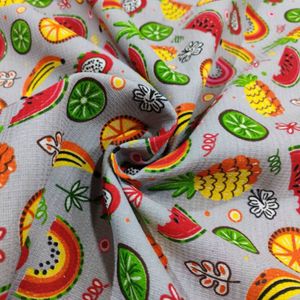 پارچه آشپزخانه پلی پنبه طرح میوه عرض 1.5 متر کد B