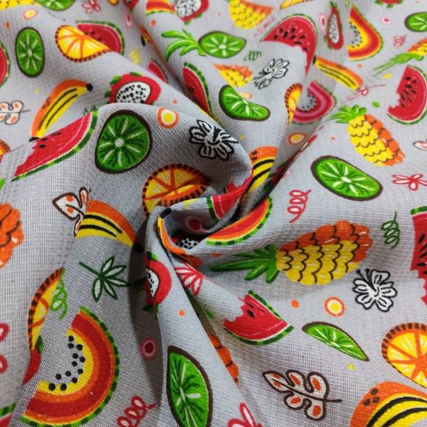 پارچه آشپزخانه پلی پنبه طرح میوه عرض 1.5 متر کد B