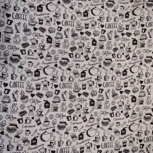 پارچه آشپزخانه پلی پنبه طرح کافی عرض 1.5 متر