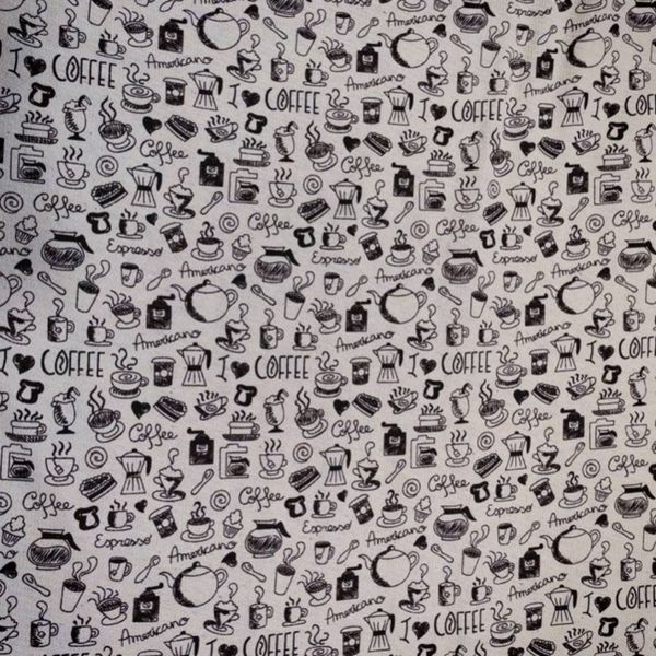 پارچه آشپزخانه پلی پنبه طرح کافی عرض 1.5 متر