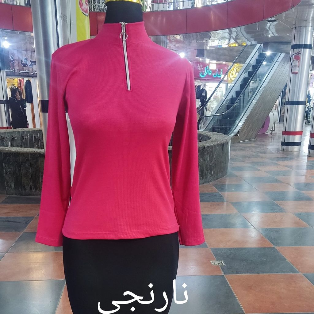 خرید اینترنتی بلوز نیم زیپ کبریتی