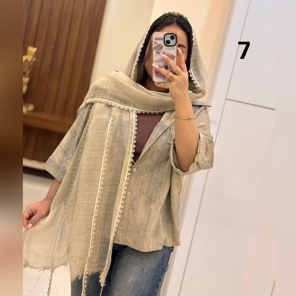 خرید آنلاین شال کنفی بهاره دانتل شکوفه