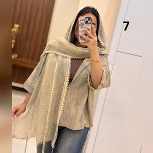 خرید آنلاین شال کنفی بهاره دانتل شکوفه