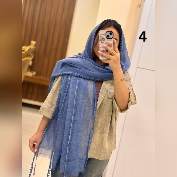 شال کنفی بهاره دانتل شکوفه