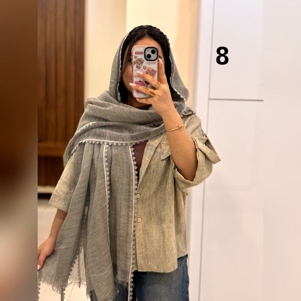 شال کنفی بهاره دانتل شکوفه